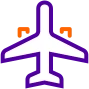 Aeroplane Aviation Outline Icon White Bg RGB